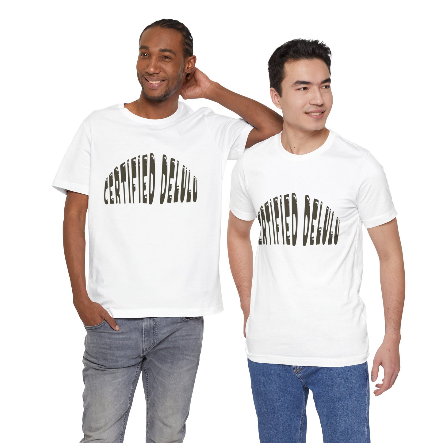 Certified Delulu Tee - Unisex Short Sleeve, Trendy Graphic Shirt for Everyday Wear, Perfect Gift for Friends, Summer Casual Wear