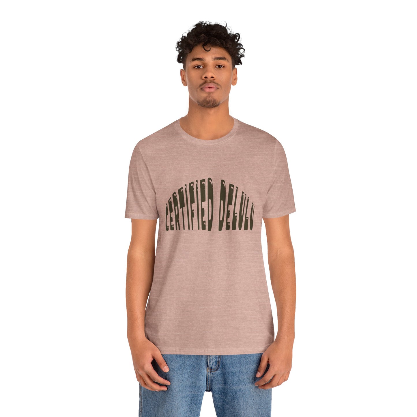 Certified Delulu Tee - Unisex Short Sleeve, Trendy Graphic Shirt for Everyday Wear, Perfect Gift for Friends, Summer Casual Wear