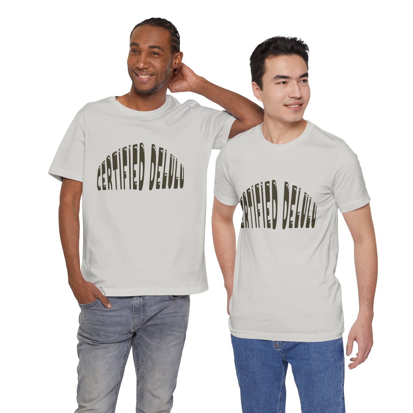 Certified Delulu Tee - Unisex Short Sleeve, Trendy Graphic Shirt for Everyday Wear, Perfect Gift for Friends, Summer Casual Wear