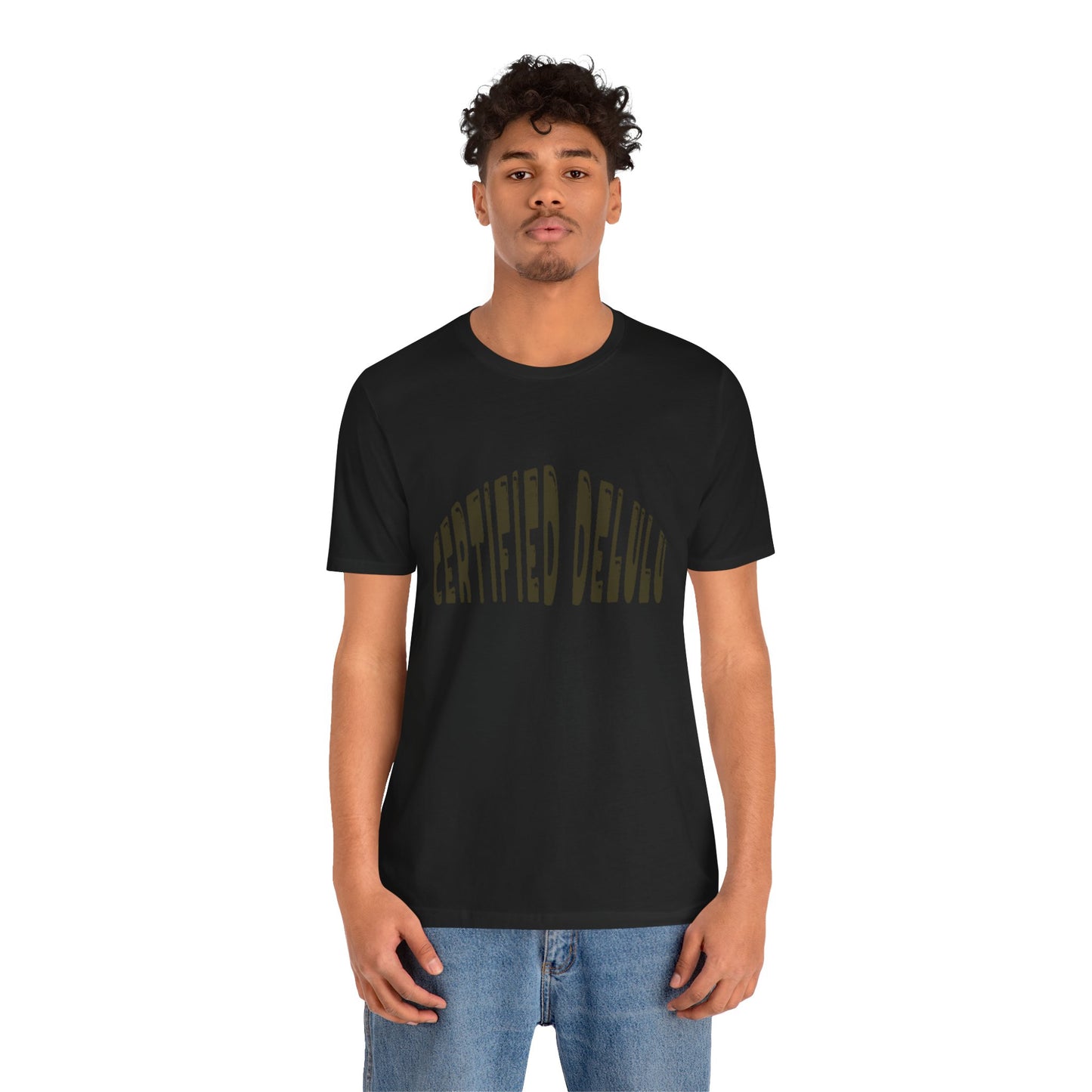 Certified Delulu Tee - Unisex Short Sleeve, Trendy Graphic Shirt for Everyday Wear, Perfect Gift for Friends, Summer Casual Wear