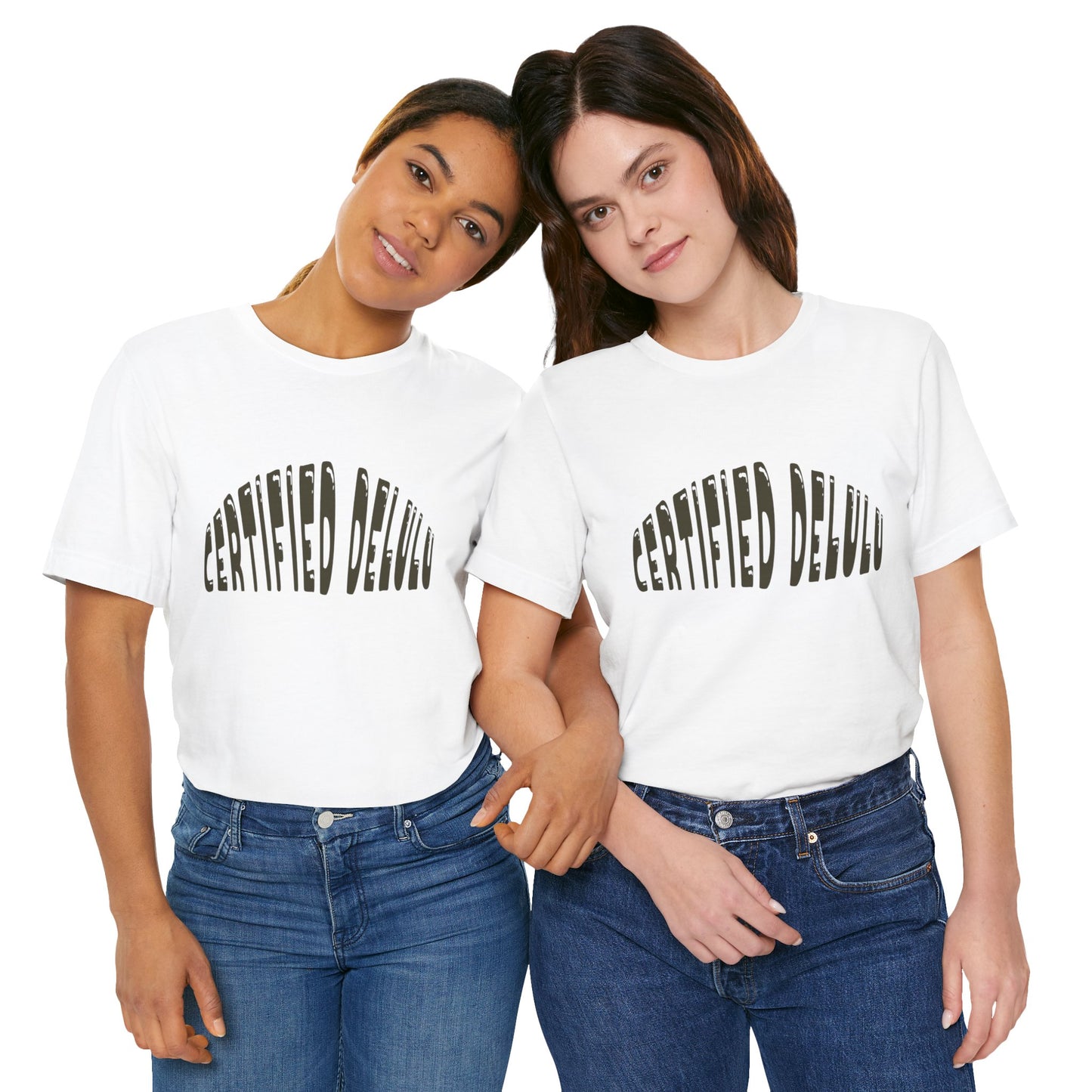 Certified Delulu Tee - Unisex Short Sleeve, Trendy Graphic Shirt for Everyday Wear, Perfect Gift for Friends, Summer Casual Wear