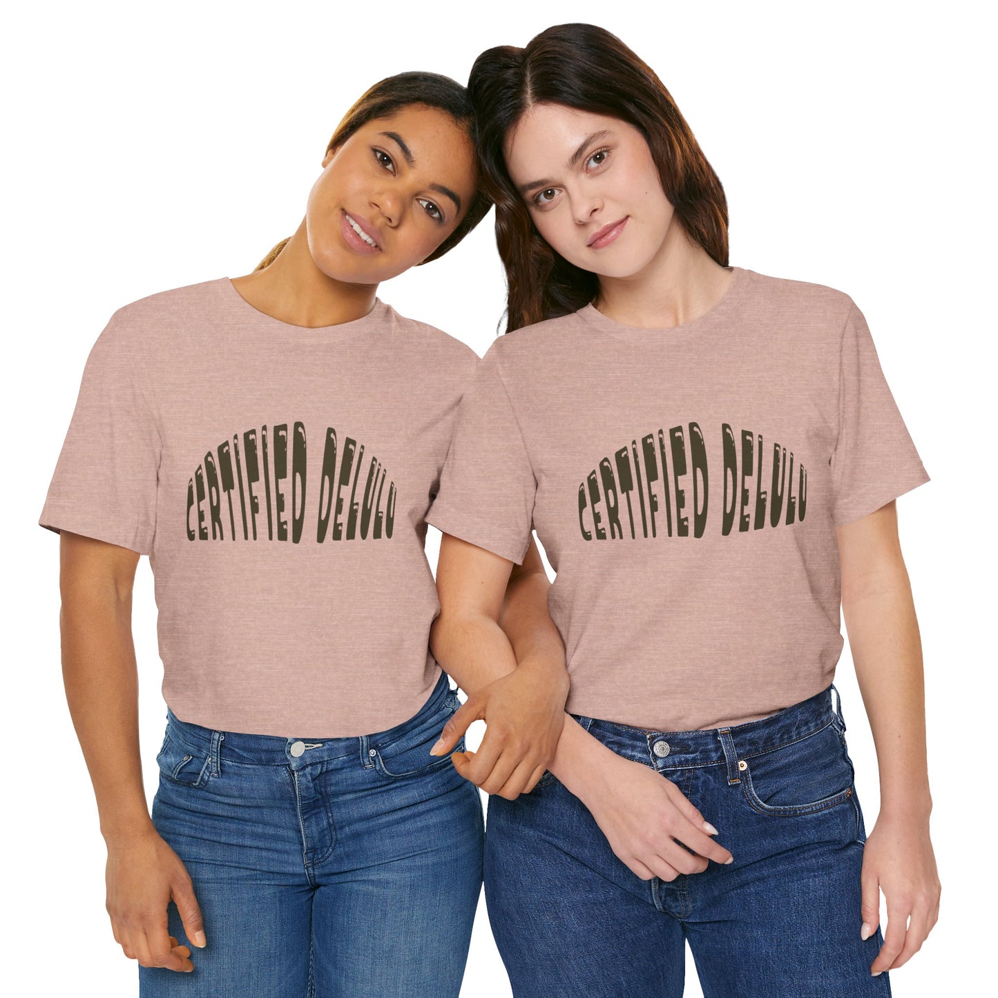 Certified Delulu Tee - Unisex Short Sleeve, Trendy Graphic Shirt for Everyday Wear, Perfect Gift for Friends, Summer Casual Wear