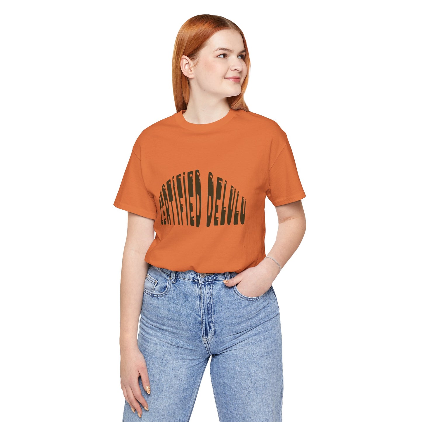 Certified Delulu Tee - Unisex Short Sleeve, Trendy Graphic Shirt for Everyday Wear, Perfect Gift for Friends, Summer Casual Wear
