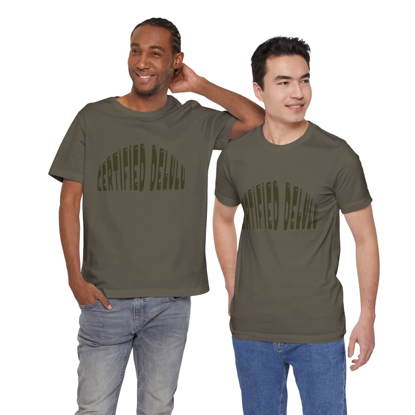 Certified Delulu Tee - Unisex Short Sleeve, Trendy Graphic Shirt for Everyday Wear, Perfect Gift for Friends, Summer Casual Wear