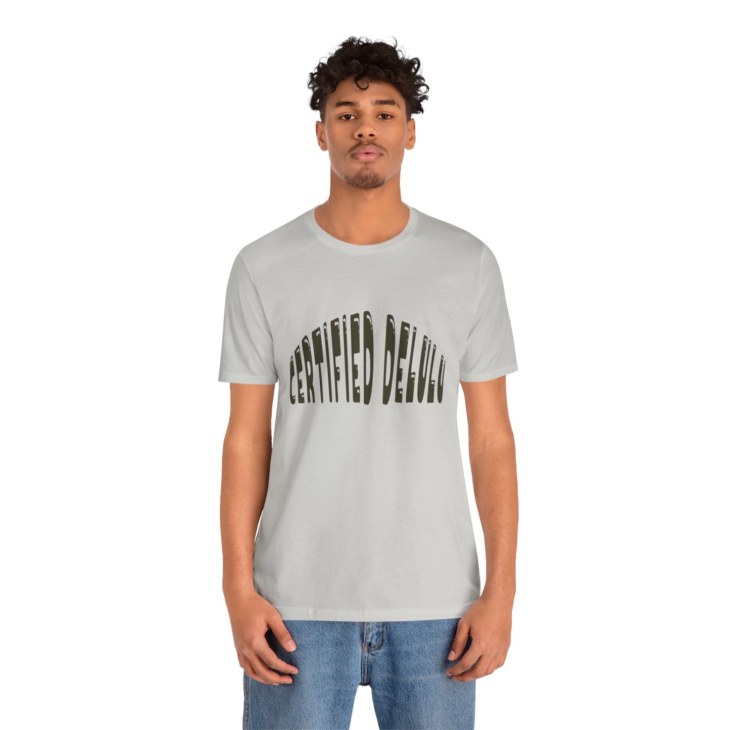 Certified Delulu Tee - Unisex Short Sleeve, Trendy Graphic Shirt for Everyday Wear, Perfect Gift for Friends, Summer Casual Wear