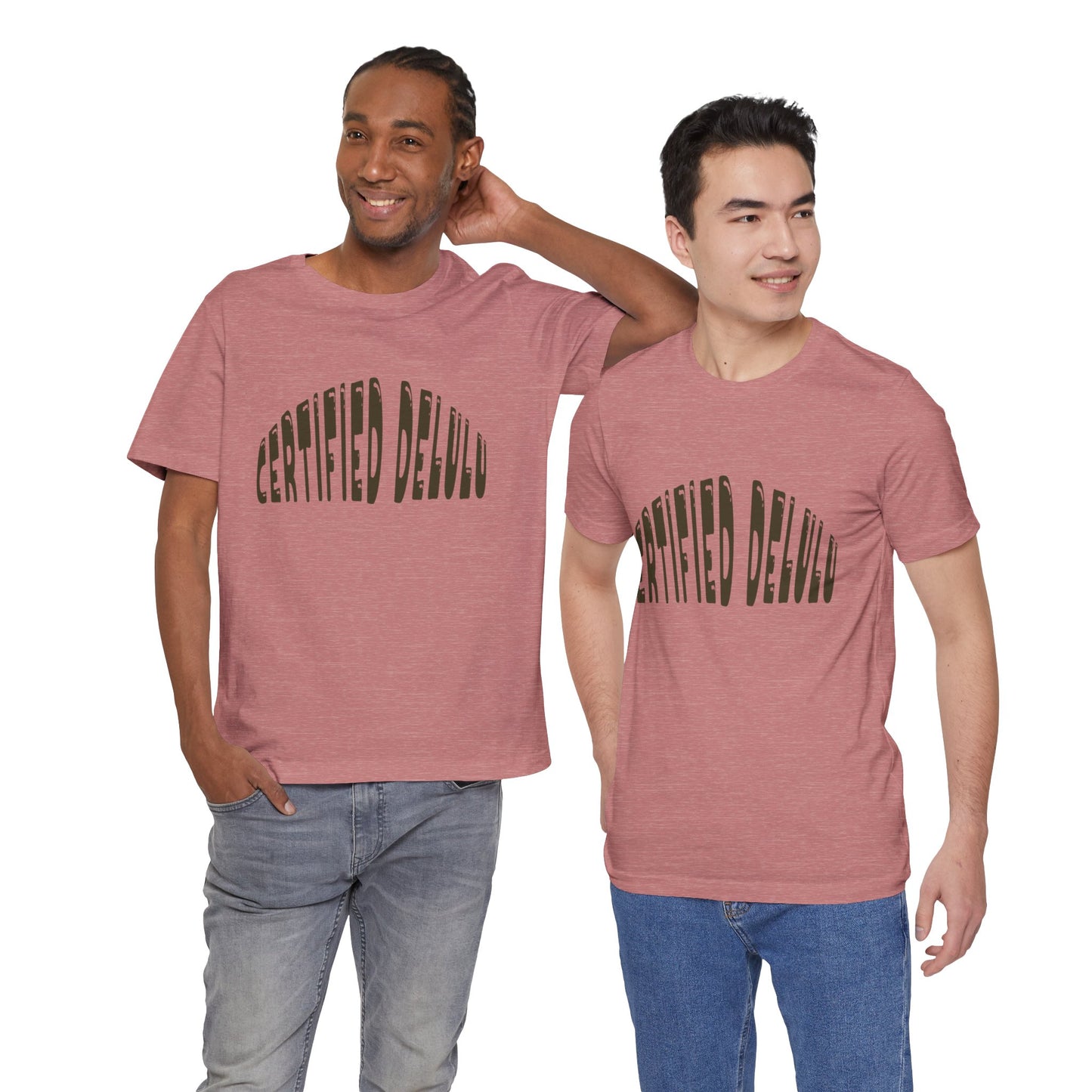 Certified Delulu Tee - Unisex Short Sleeve, Trendy Graphic Shirt for Everyday Wear, Perfect Gift for Friends, Summer Casual Wear