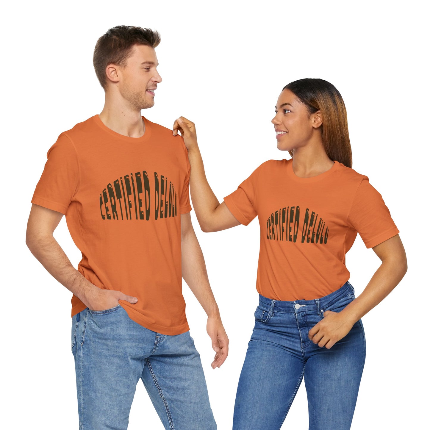 Certified Delulu Tee - Unisex Short Sleeve, Trendy Graphic Shirt for Everyday Wear, Perfect Gift for Friends, Summer Casual Wear