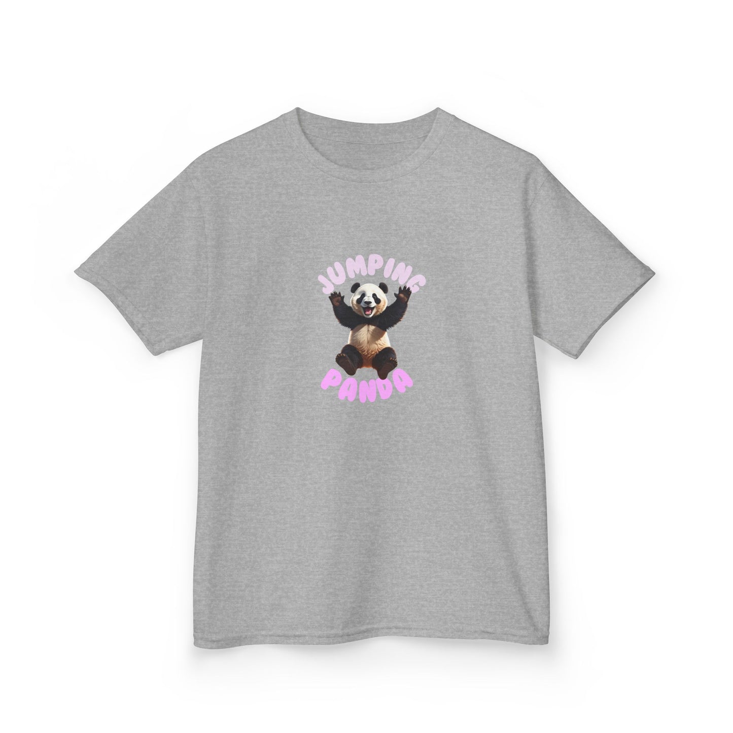 Jumping Panda Kids Heavy Cotton Tee, Cute Kids Shirt, Fun Animal Tee, Gifts for Kids, Birthday Outfit