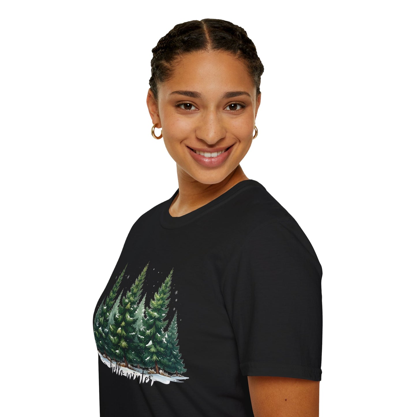 Winter Tree T-Shirt, Cozy Holiday Apparel, Cute Gift for Nature Lovers, Unisex Graphic Tee, Festive Winter Shirt
