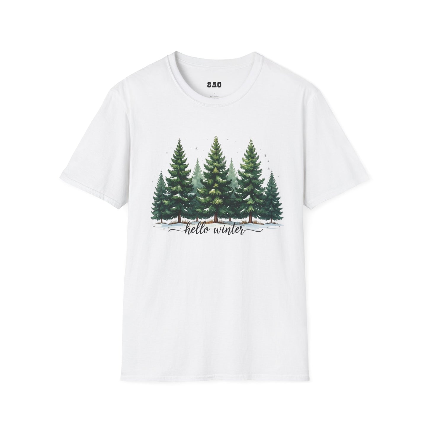 Winter Tree T-Shirt, Cozy Holiday Apparel, Cute Gift for Nature Lovers, Unisex Graphic Tee, Festive Winter Shirt
