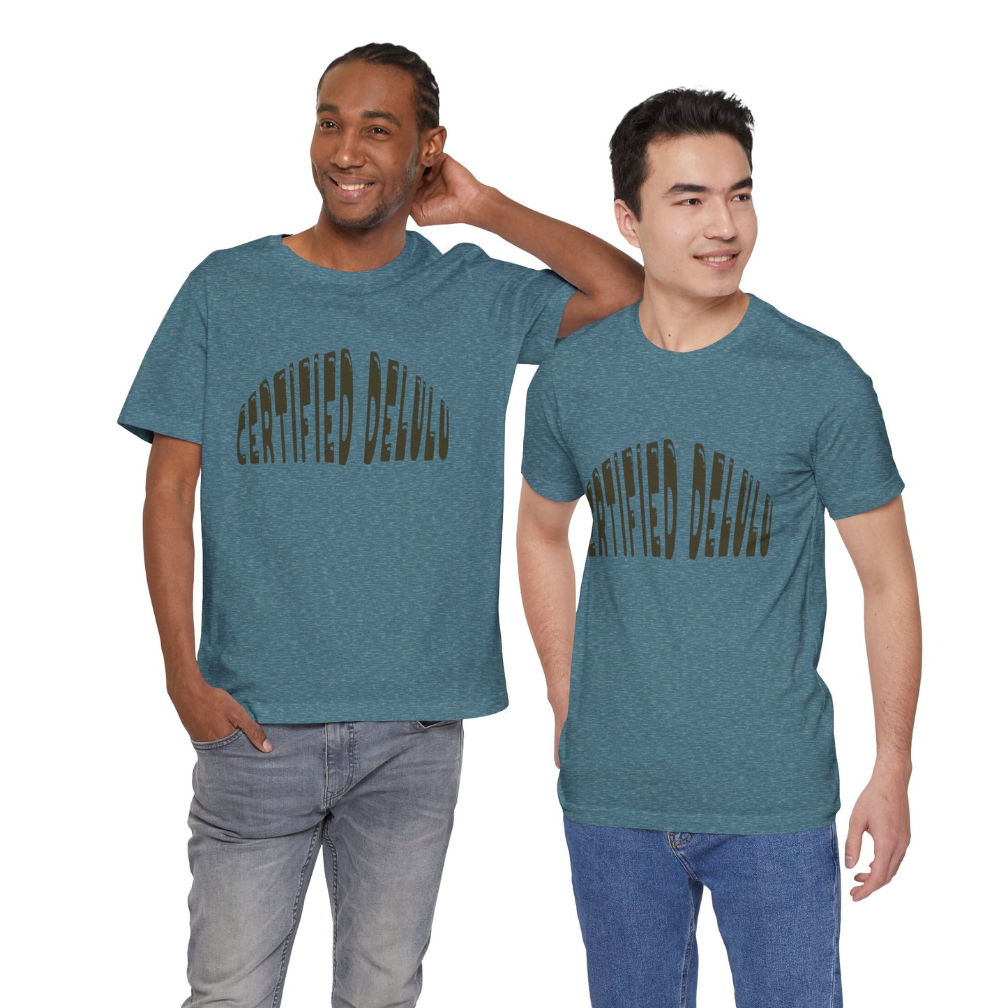 Certified Delulu Tee - Unisex Short Sleeve, Trendy Graphic Shirt for Everyday Wear, Perfect Gift for Friends, Summer Casual Wear