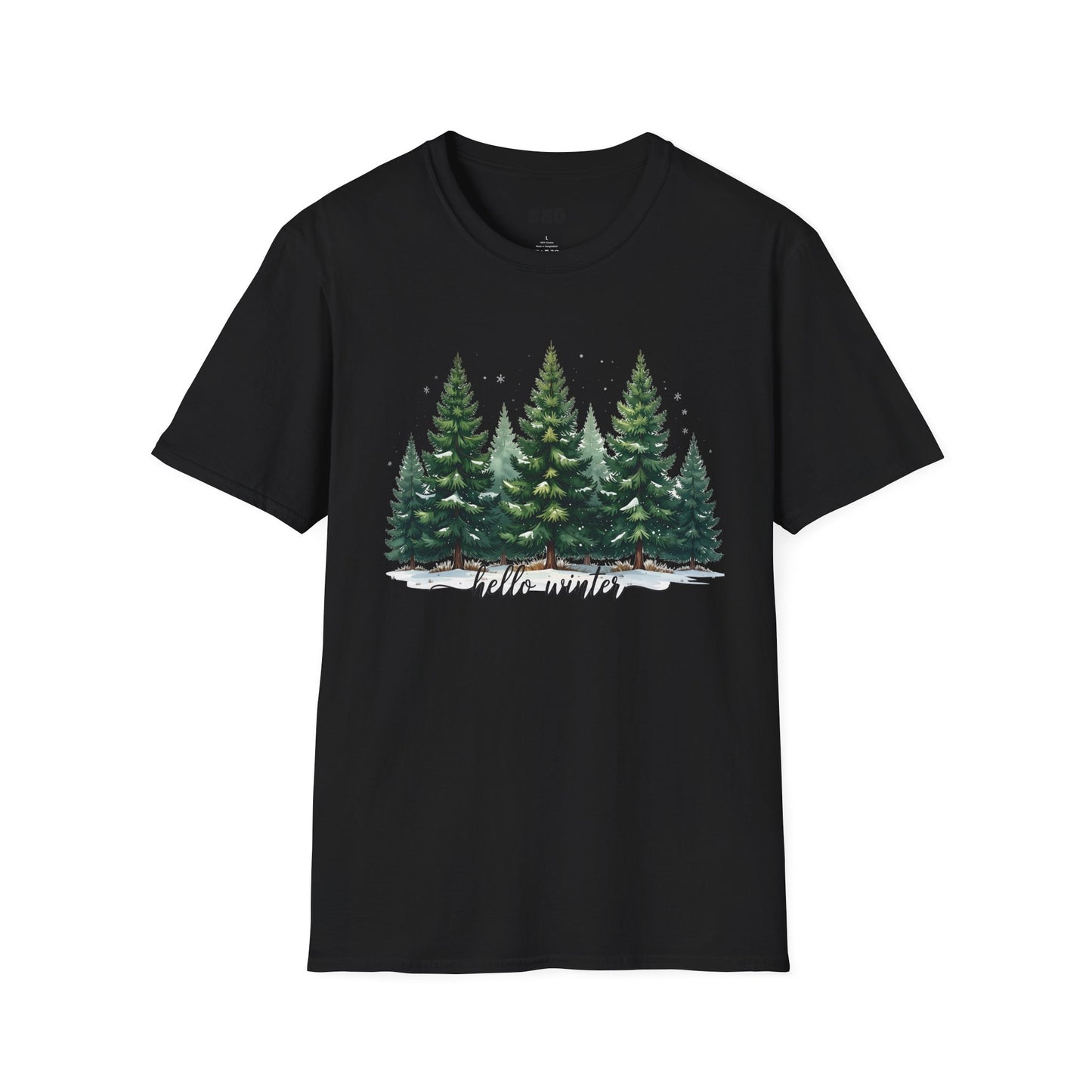 Winter Tree T-Shirt, Cozy Holiday Apparel, Cute Gift for Nature Lovers, Unisex Graphic Tee, Festive Winter Shirt