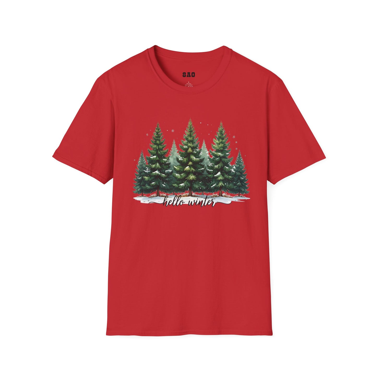 Winter Tree T-Shirt, Cozy Holiday Apparel, Cute Gift for Nature Lovers, Unisex Graphic Tee, Festive Winter Shirt