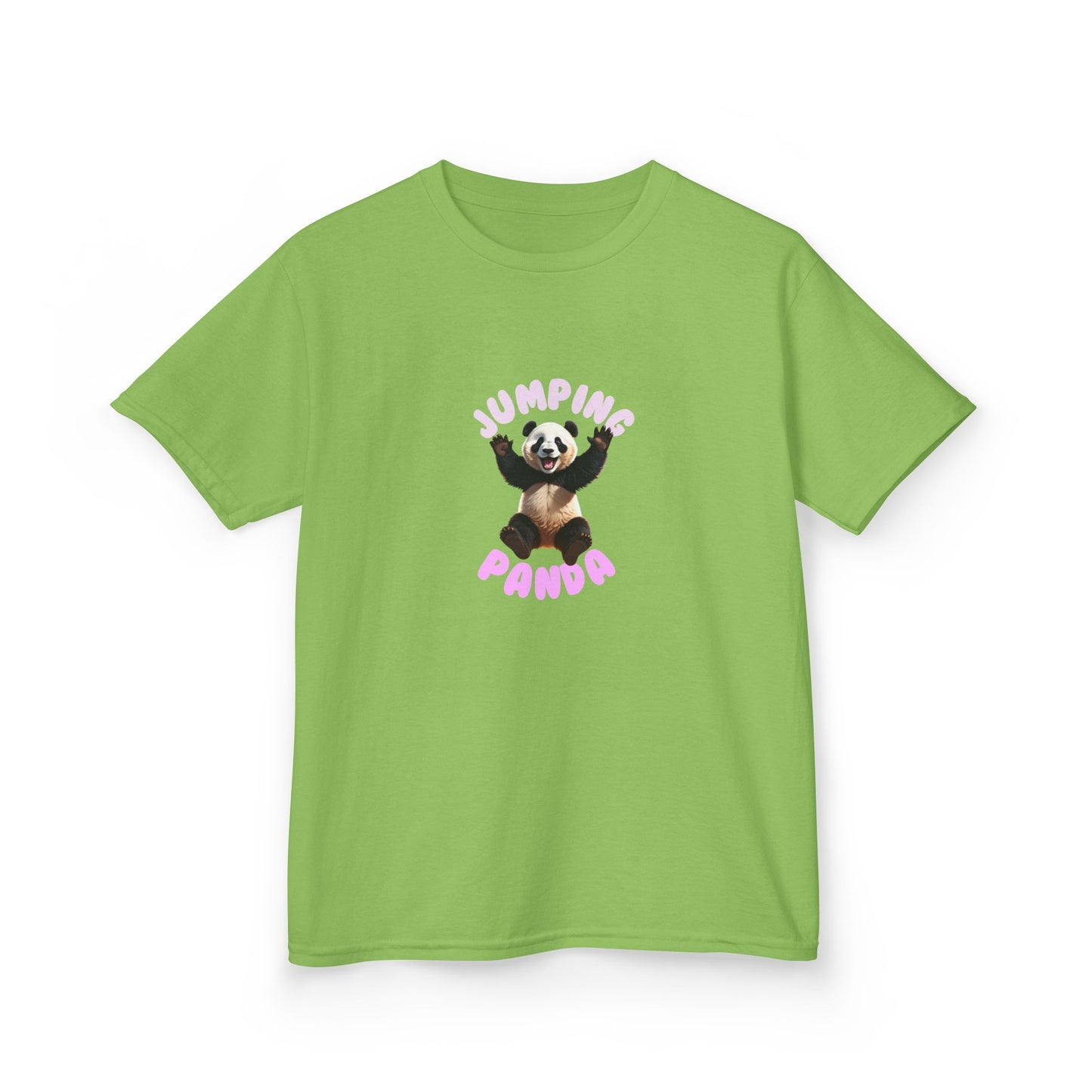 Jumping Panda Kids Heavy Cotton Tee, Cute Kids Shirt, Fun Animal Tee, Gifts for Kids, Birthday Outfit