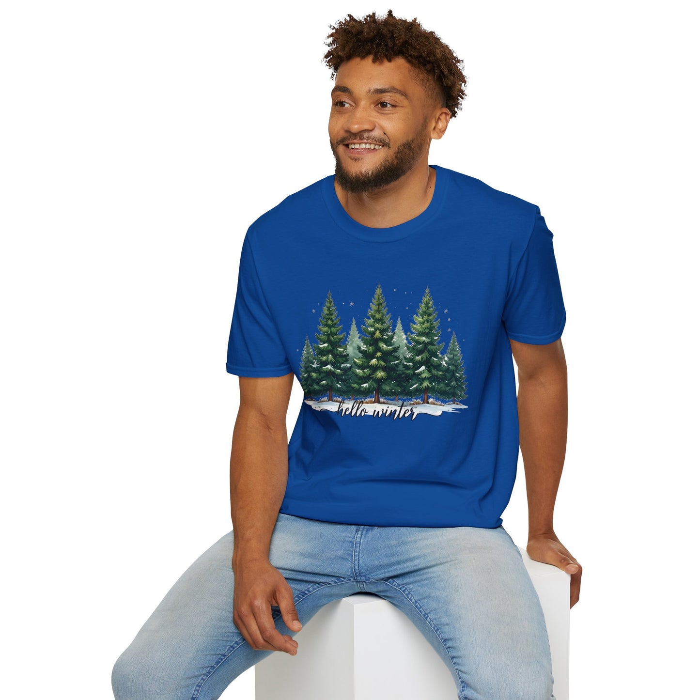 Winter Tree T-Shirt, Cozy Holiday Apparel, Cute Gift for Nature Lovers, Unisex Graphic Tee, Festive Winter Shirt