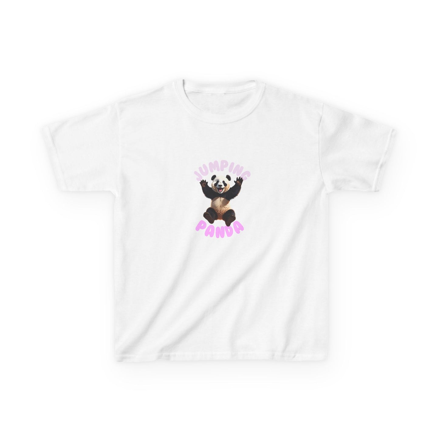 Jumping Panda Kids Heavy Cotton Tee, Cute Kids Shirt, Fun Animal Tee, Gifts for Kids, Birthday Outfit