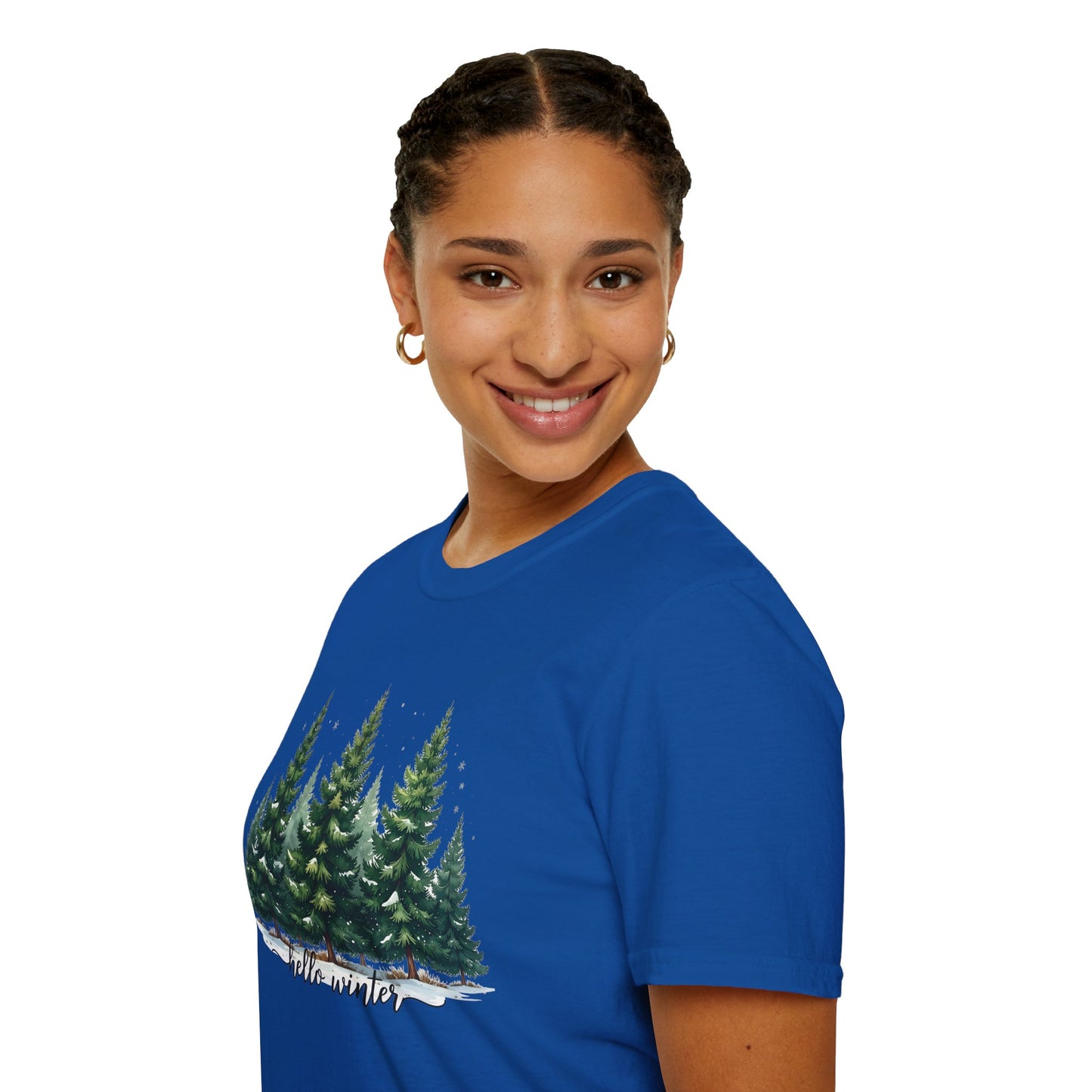 Winter Tree T-Shirt, Cozy Holiday Apparel, Cute Gift for Nature Lovers, Unisex Graphic Tee, Festive Winter Shirt