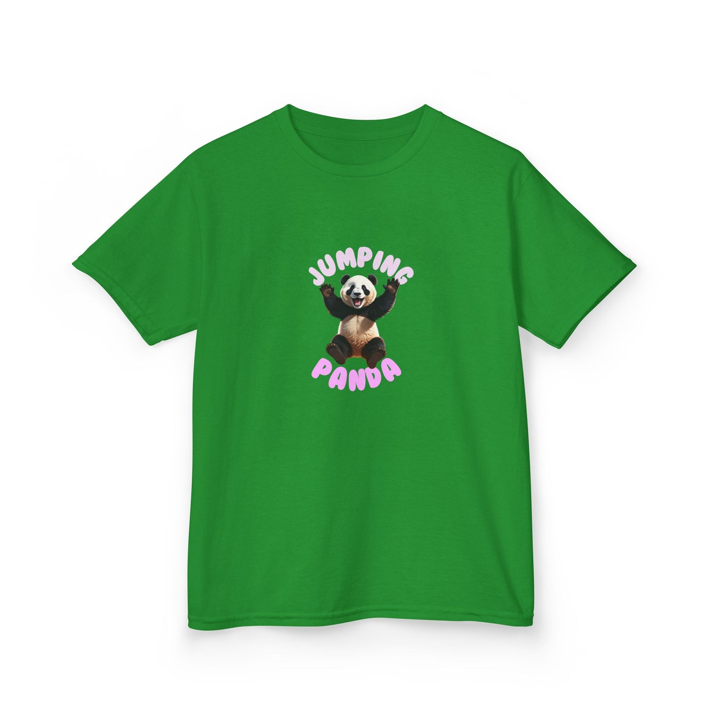 Jumping Panda Kids Heavy Cotton Tee, Cute Kids Shirt, Fun Animal Tee, Gifts for Kids, Birthday Outfit
