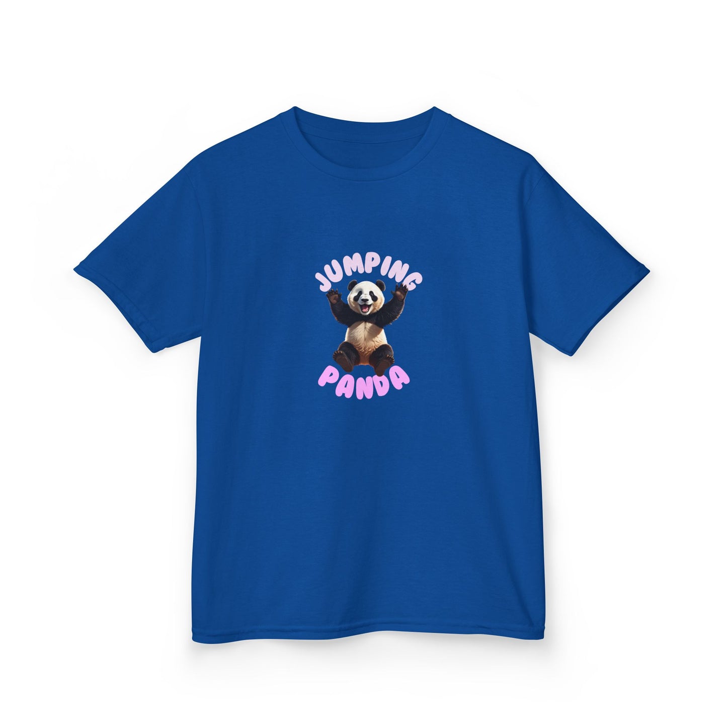 Jumping Panda Kids Heavy Cotton Tee, Cute Kids Shirt, Fun Animal Tee, Gifts for Kids, Birthday Outfit