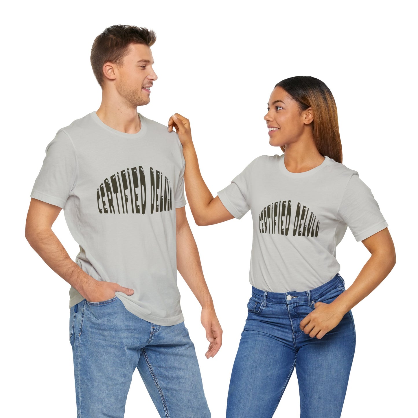 Certified Delulu Tee - Unisex Short Sleeve, Trendy Graphic Shirt for Everyday Wear, Perfect Gift for Friends, Summer Casual Wear