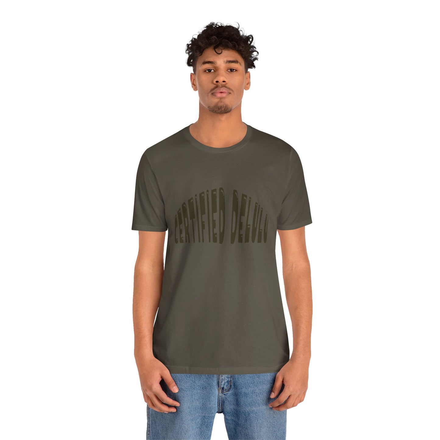 Certified Delulu Tee - Unisex Short Sleeve, Trendy Graphic Shirt for Everyday Wear, Perfect Gift for Friends, Summer Casual Wear