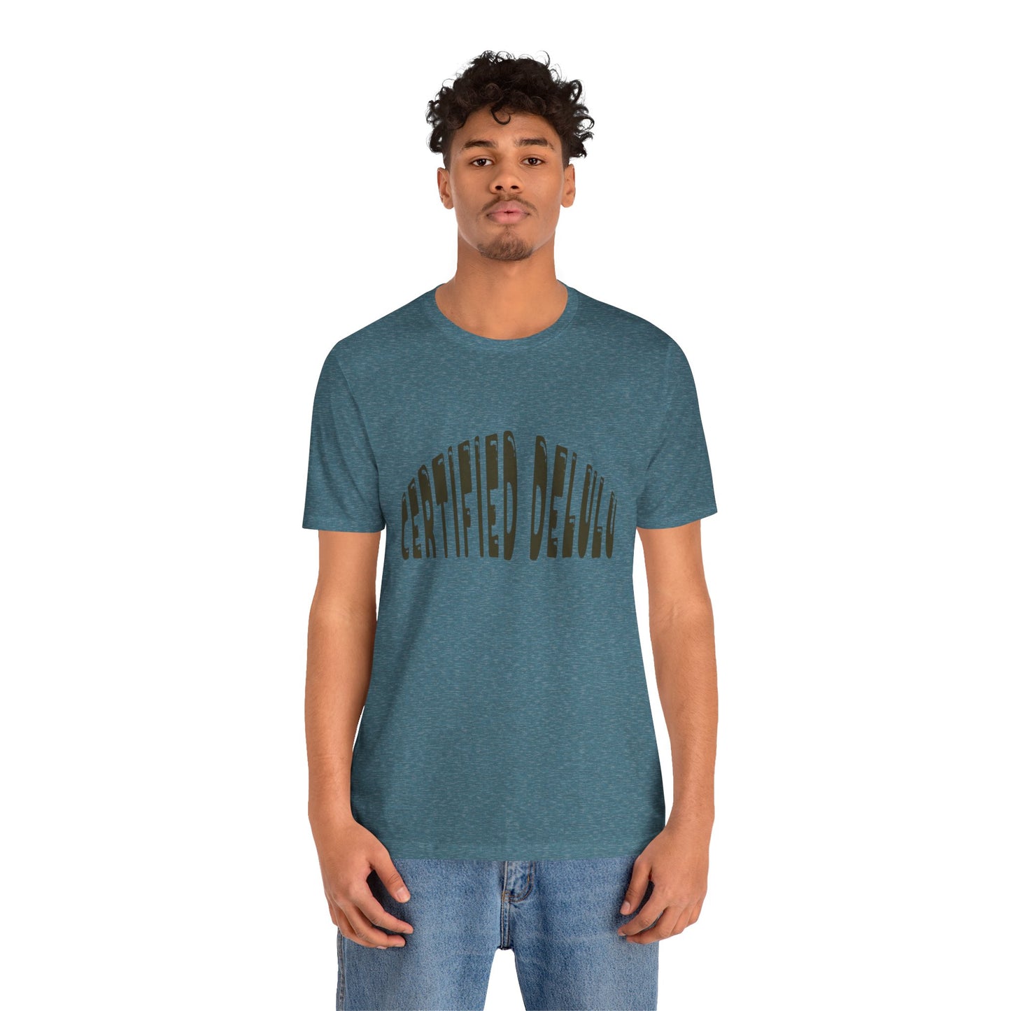 Certified Delulu Tee - Unisex Short Sleeve, Trendy Graphic Shirt for Everyday Wear, Perfect Gift for Friends, Summer Casual Wear