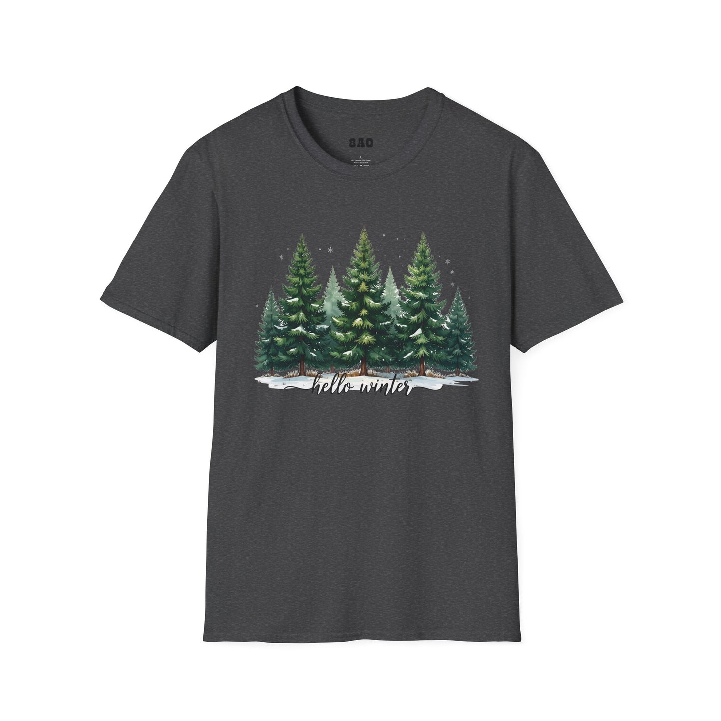 Winter Tree T-Shirt, Cozy Holiday Apparel, Cute Gift for Nature Lovers, Unisex Graphic Tee, Festive Winter Shirt