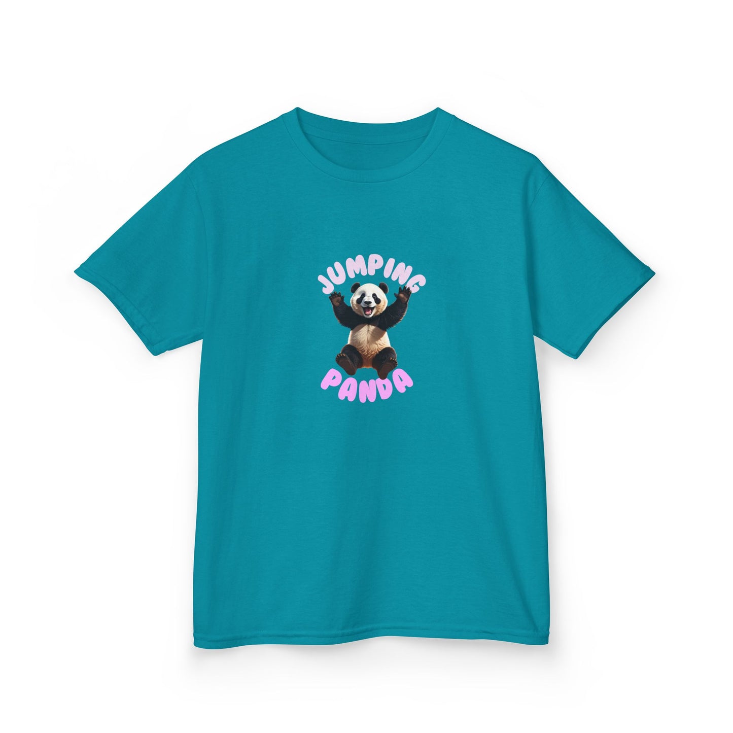 Jumping Panda Kids Heavy Cotton Tee, Cute Kids Shirt, Fun Animal Tee, Gifts for Kids, Birthday Outfit