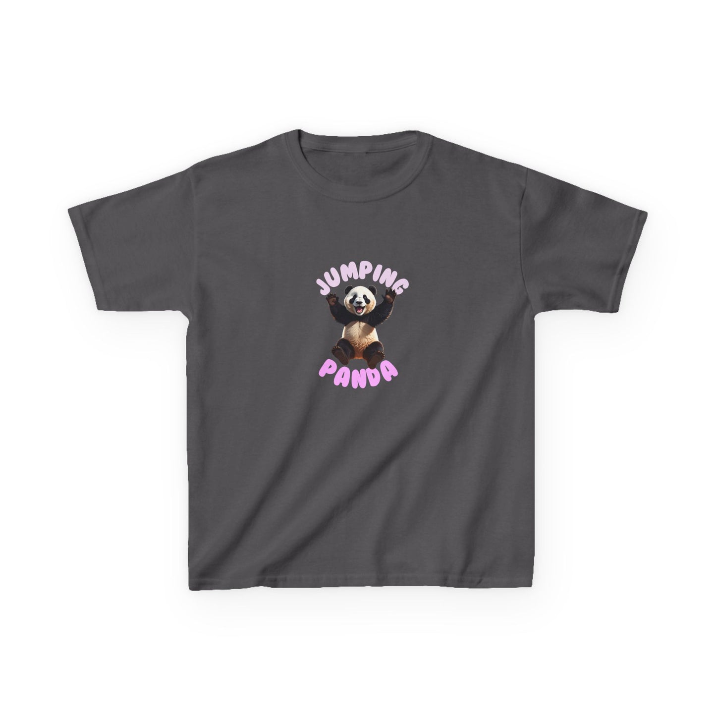 Jumping Panda Kids Heavy Cotton Tee, Cute Kids Shirt, Fun Animal Tee, Gifts for Kids, Birthday Outfit