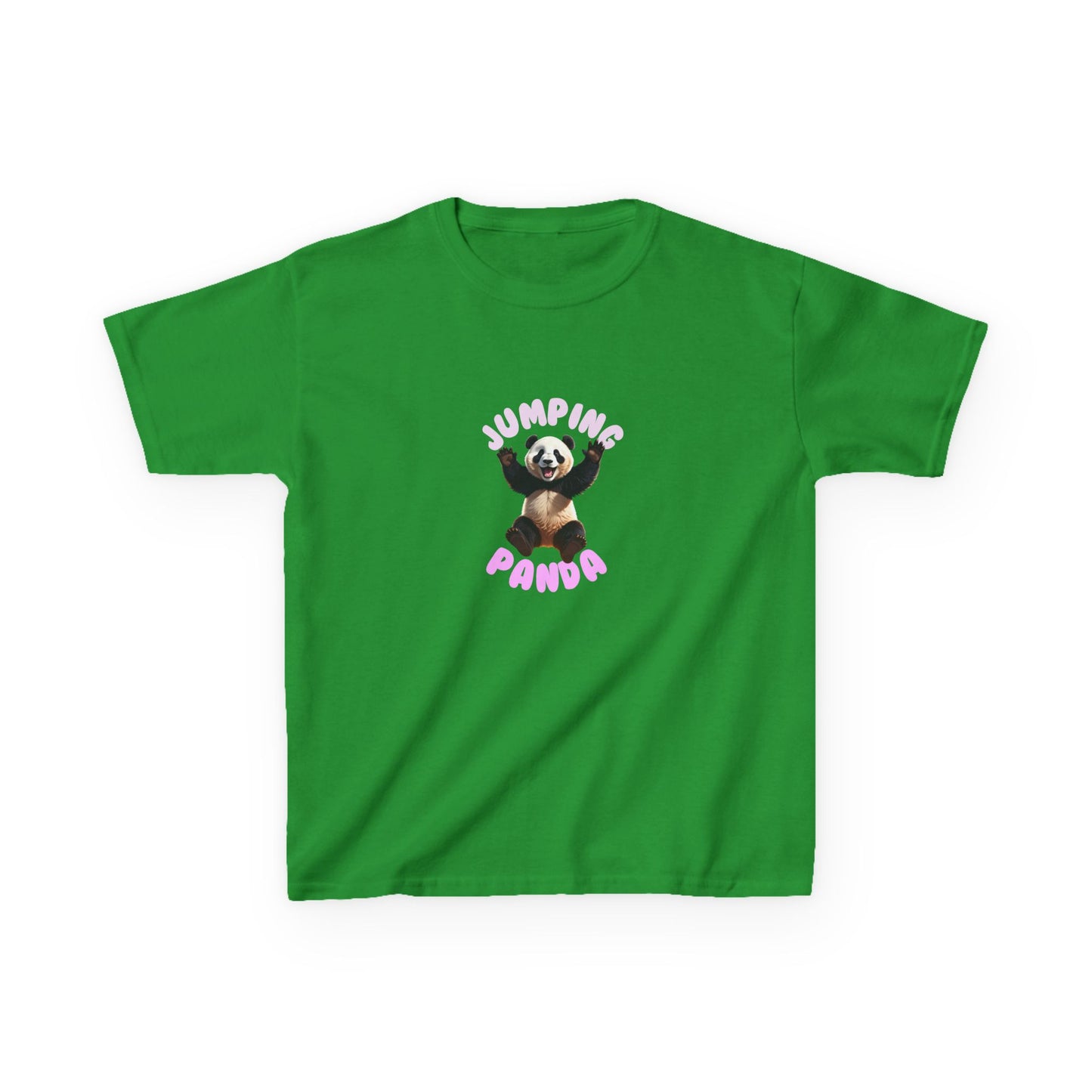 Jumping Panda Kids Heavy Cotton Tee, Cute Kids Shirt, Fun Animal Tee, Gifts for Kids, Birthday Outfit