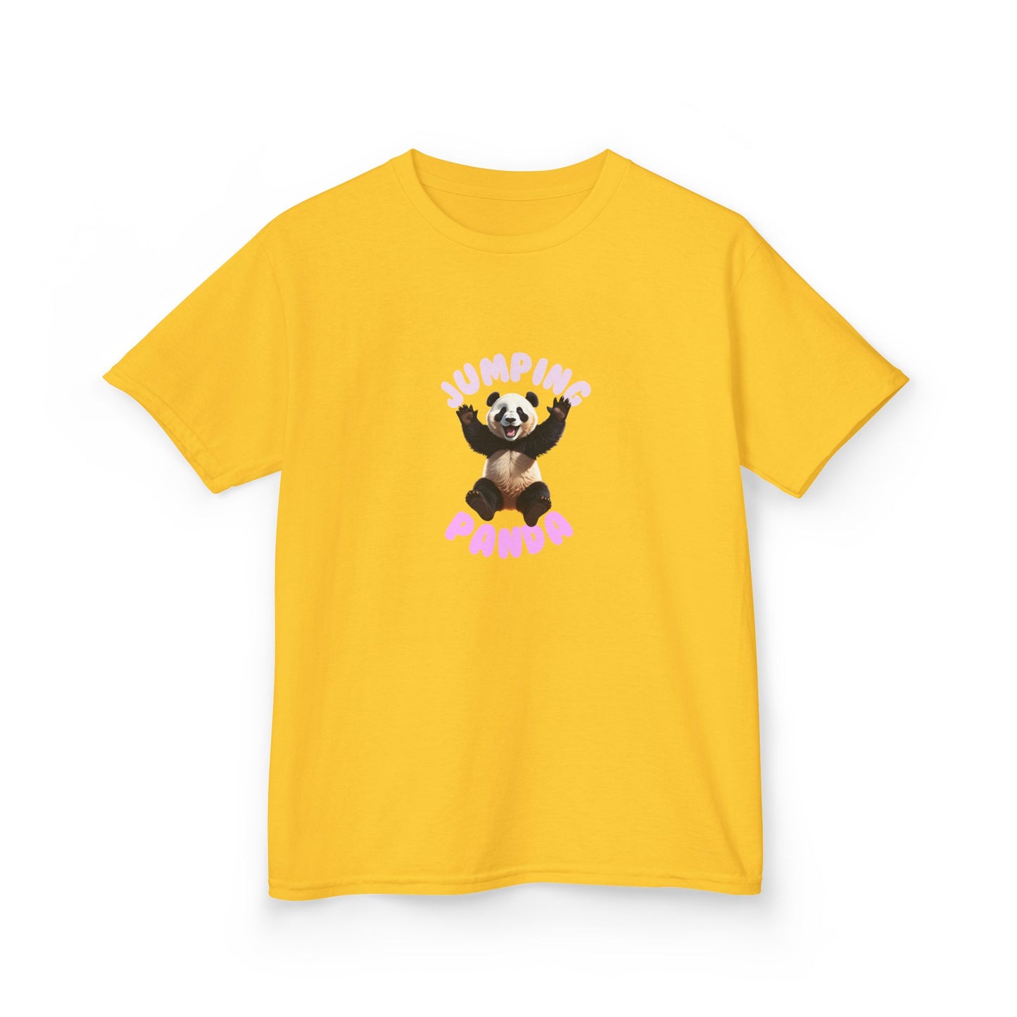 Jumping Panda Kids Heavy Cotton Tee, Cute Kids Shirt, Fun Animal Tee, Gifts for Kids, Birthday Outfit