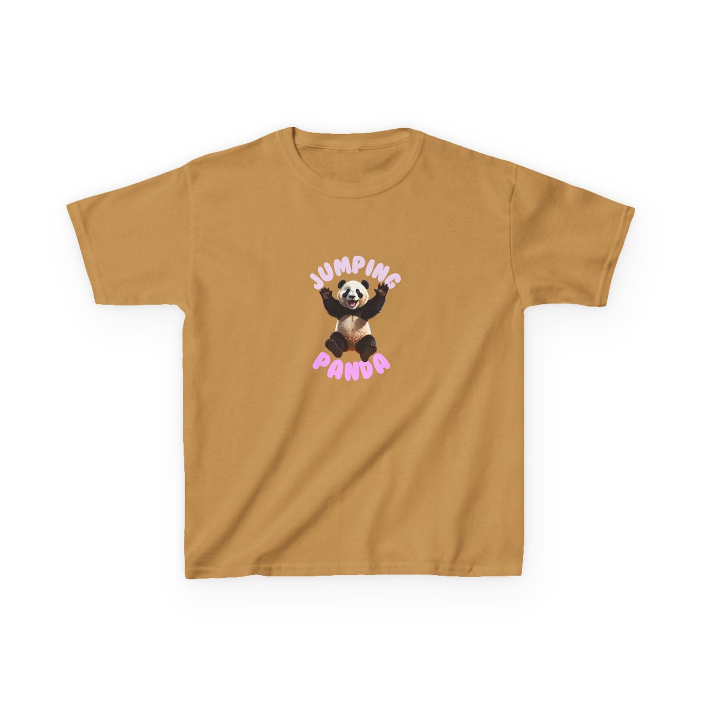 Jumping Panda Kids Heavy Cotton Tee, Cute Kids Shirt, Fun Animal Tee, Gifts for Kids, Birthday Outfit