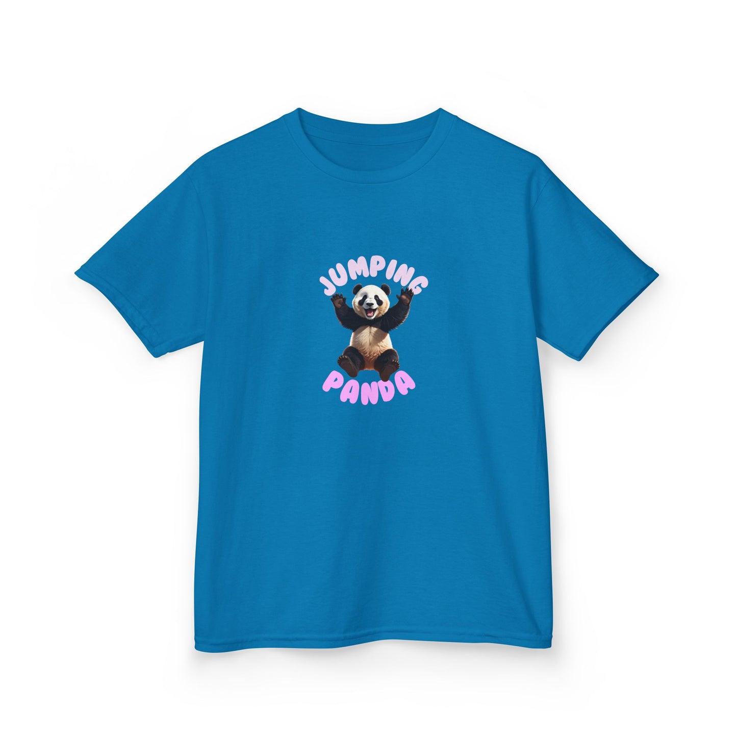 Jumping Panda Kids Heavy Cotton Tee, Cute Kids Shirt, Fun Animal Tee, Gifts for Kids, Birthday Outfit