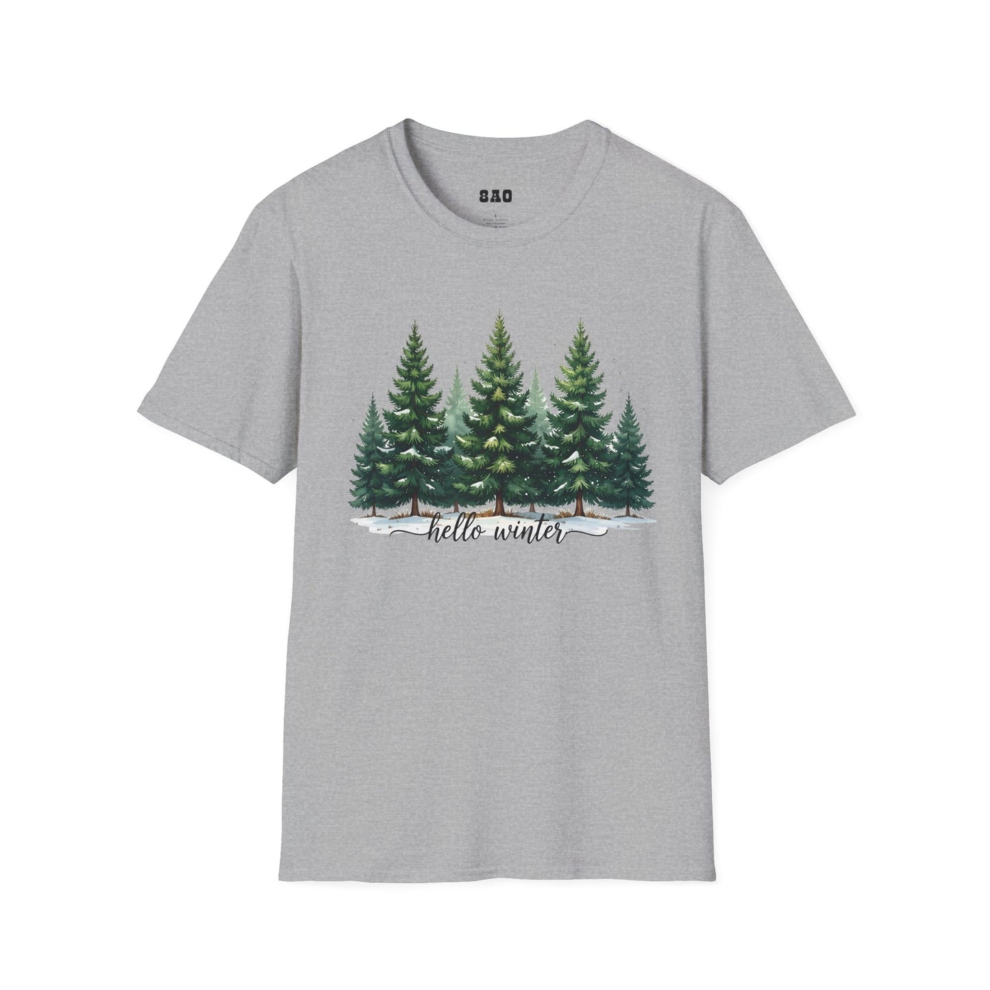 Winter Tree T-Shirt, Cozy Holiday Apparel, Cute Gift for Nature Lovers, Unisex Graphic Tee, Festive Winter Shirt