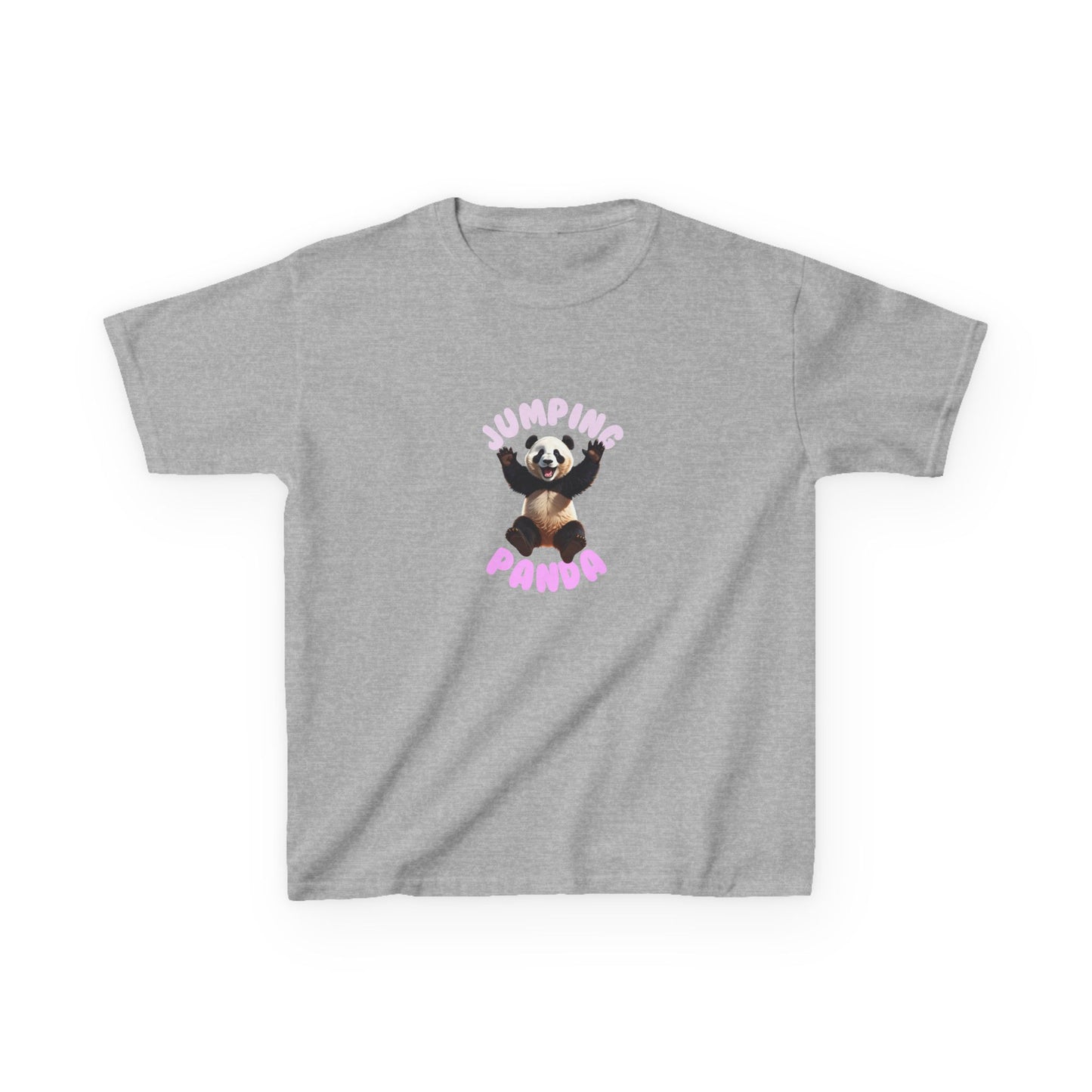 Jumping Panda Kids Heavy Cotton Tee, Cute Kids Shirt, Fun Animal Tee, Gifts for Kids, Birthday Outfit