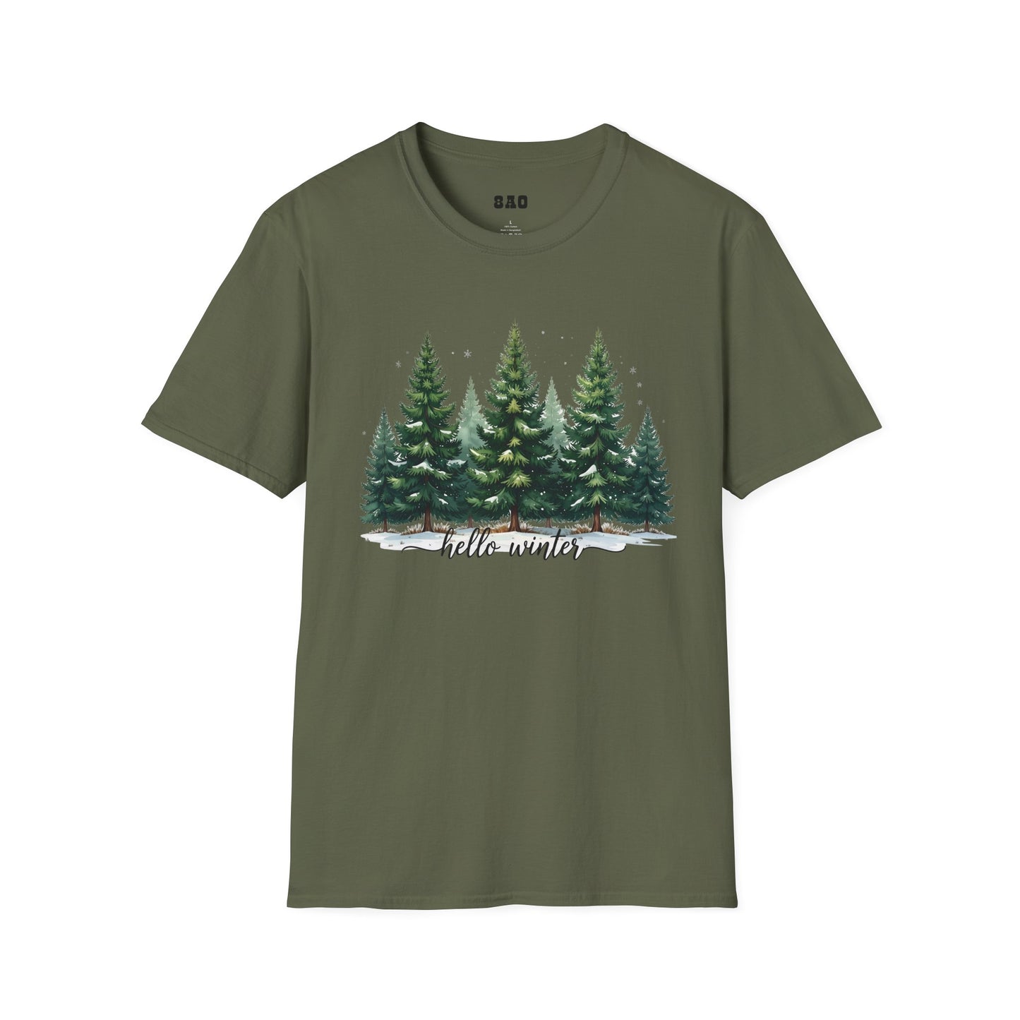 Winter Tree T-Shirt, Cozy Holiday Apparel, Cute Gift for Nature Lovers, Unisex Graphic Tee, Festive Winter Shirt