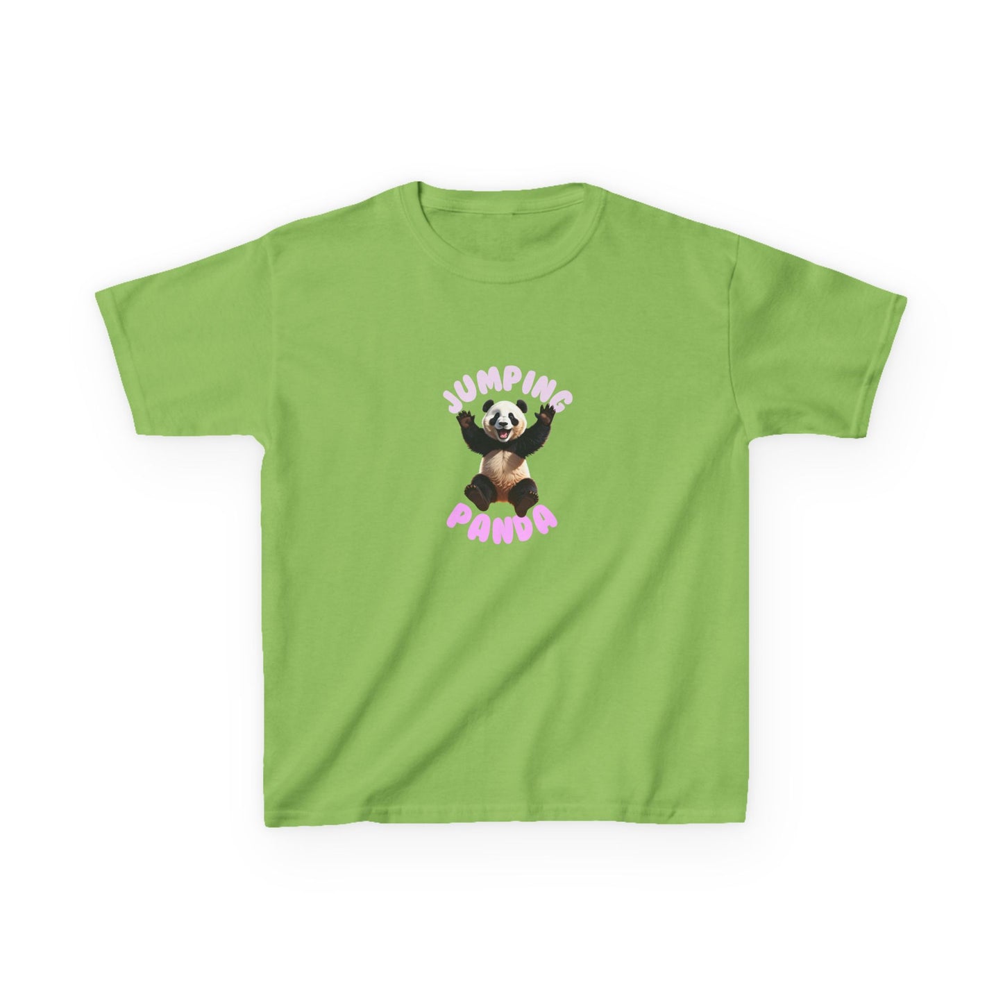 Jumping Panda Kids Heavy Cotton Tee, Cute Kids Shirt, Fun Animal Tee, Gifts for Kids, Birthday Outfit