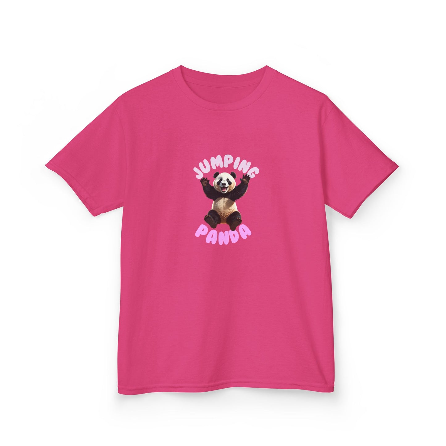 Jumping Panda Kids Heavy Cotton Tee, Cute Kids Shirt, Fun Animal Tee, Gifts for Kids, Birthday Outfit