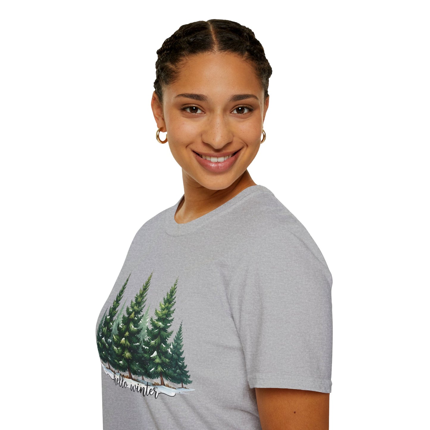 Winter Tree T-Shirt, Cozy Holiday Apparel, Cute Gift for Nature Lovers, Unisex Graphic Tee, Festive Winter Shirt