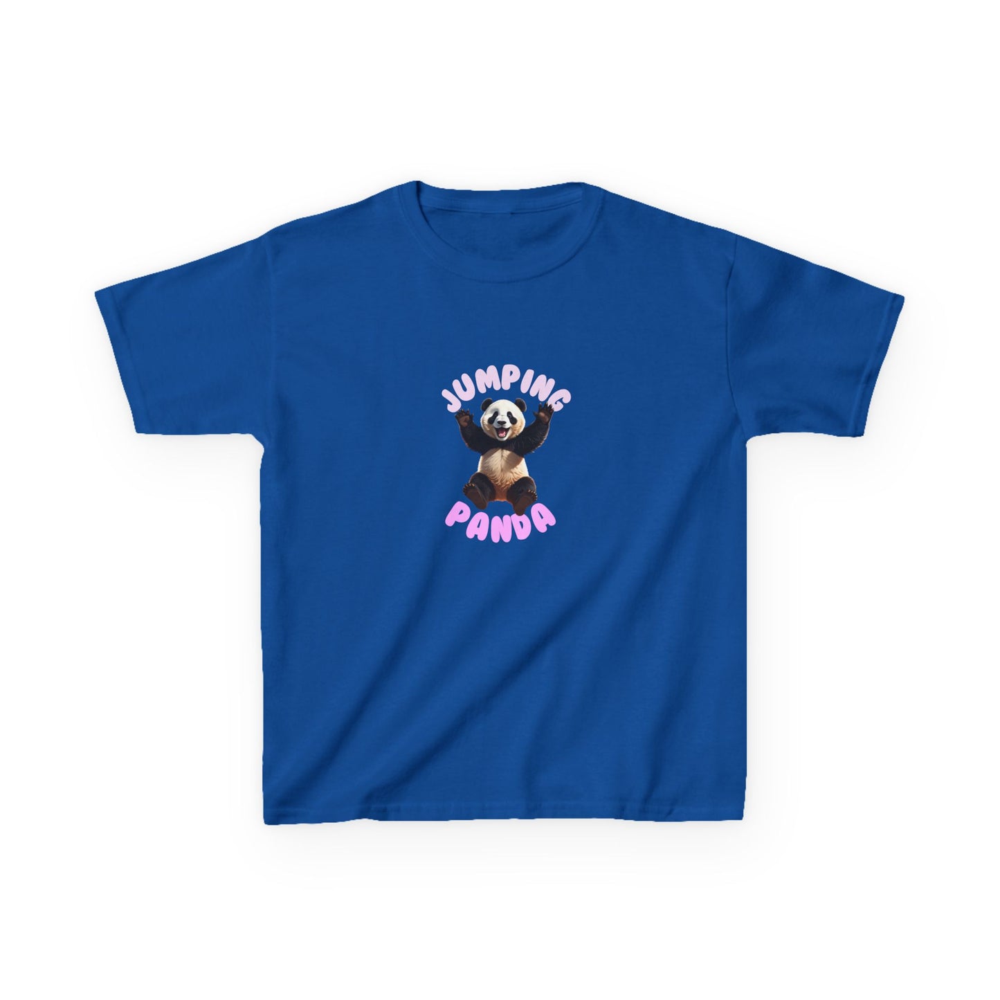 Jumping Panda Kids Heavy Cotton Tee, Cute Kids Shirt, Fun Animal Tee, Gifts for Kids, Birthday Outfit