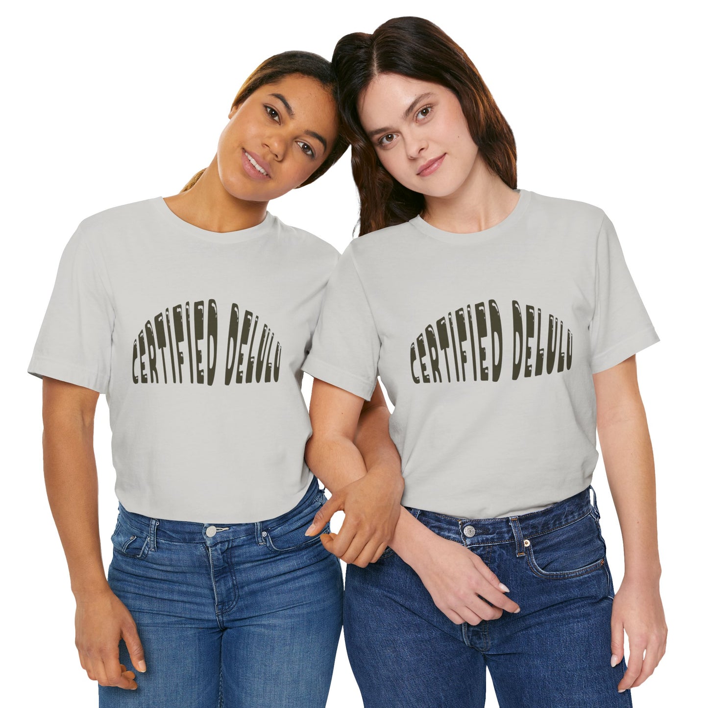 Certified Delulu Tee - Unisex Short Sleeve, Trendy Graphic Shirt for Everyday Wear, Perfect Gift for Friends, Summer Casual Wear