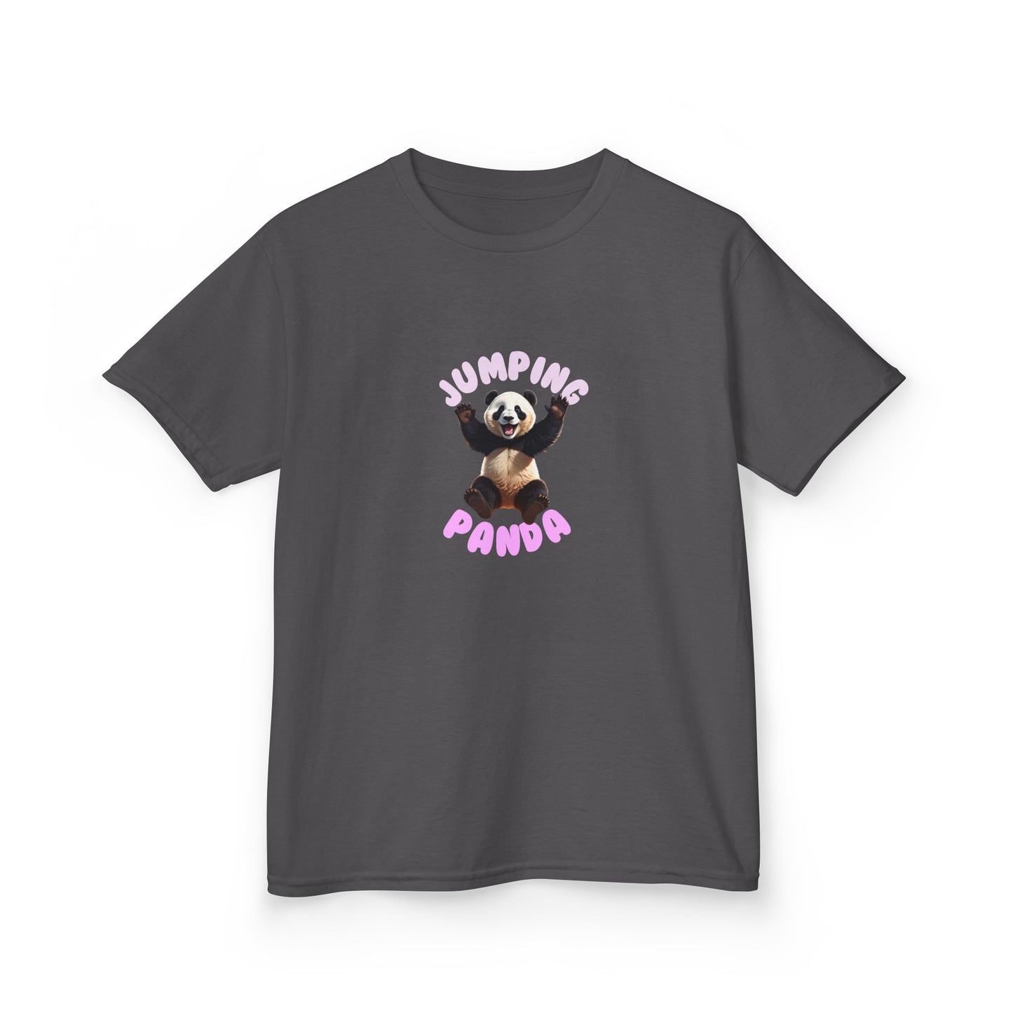 Jumping Panda Kids Heavy Cotton Tee, Cute Kids Shirt, Fun Animal Tee, Gifts for Kids, Birthday Outfit