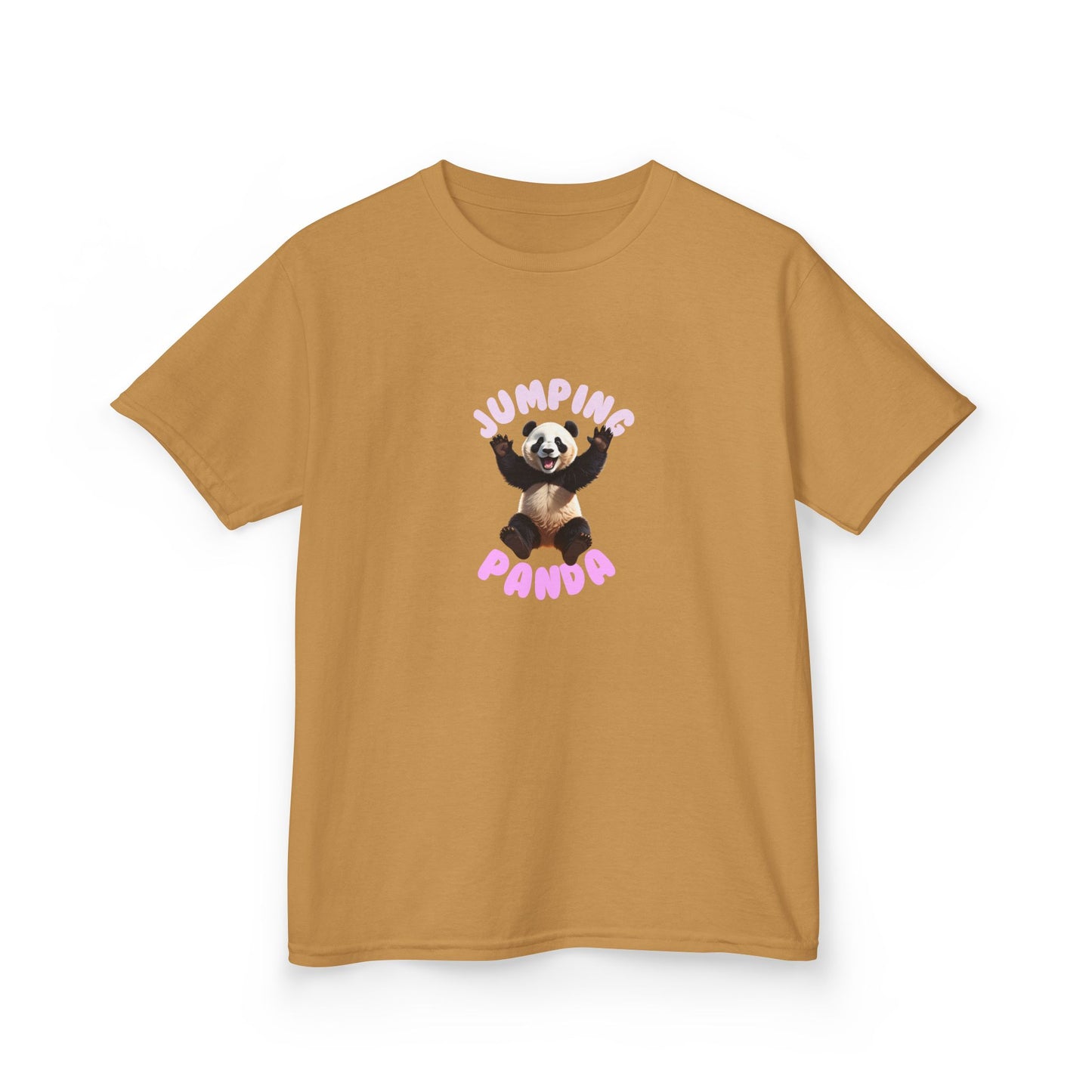 Jumping Panda Kids Heavy Cotton Tee, Cute Kids Shirt, Fun Animal Tee, Gifts for Kids, Birthday Outfit