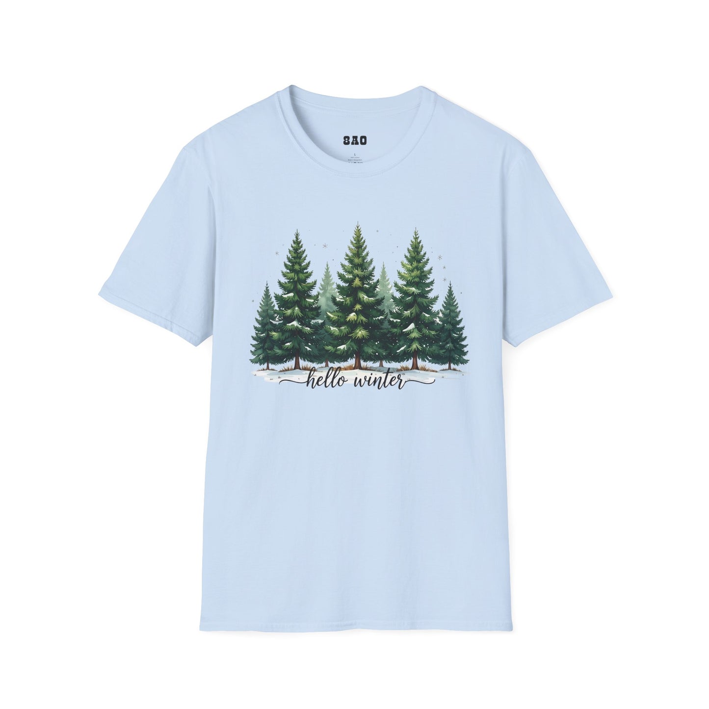 Winter Tree T-Shirt, Cozy Holiday Apparel, Cute Gift for Nature Lovers, Unisex Graphic Tee, Festive Winter Shirt