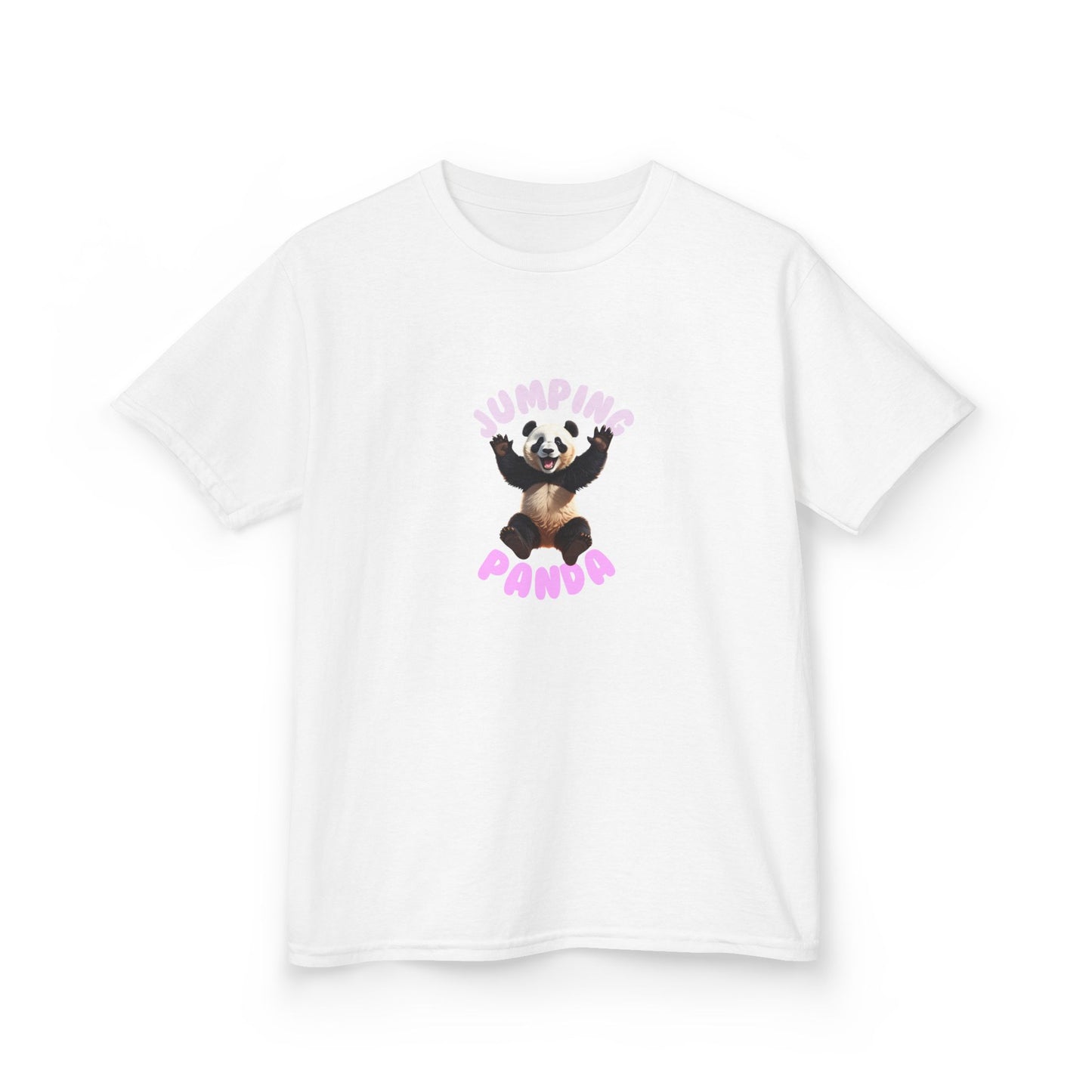 Jumping Panda Kids Heavy Cotton Tee, Cute Kids Shirt, Fun Animal Tee, Gifts for Kids, Birthday Outfit